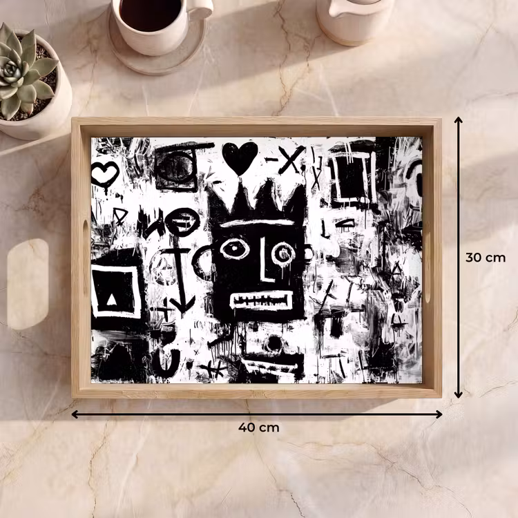 Dienblad - Vormen - Gezocht - Zwart - Abstract — 9