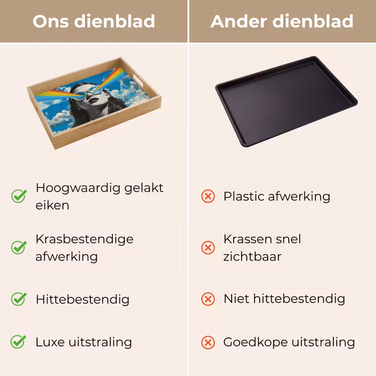 Dienblad - Vrouw - Bril - Regenboog - Wolken — 3