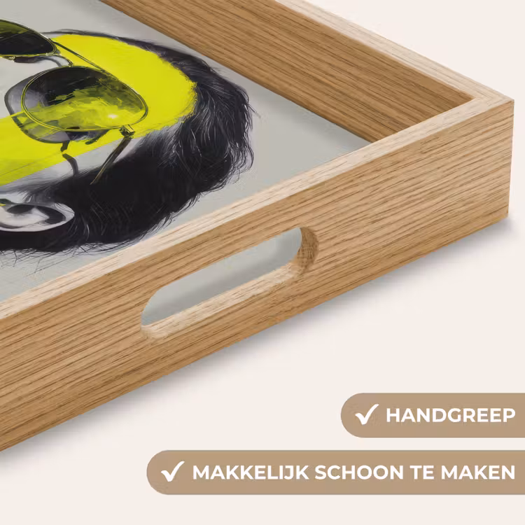 Dienblad - Vrouw - Bril - Verf — 5