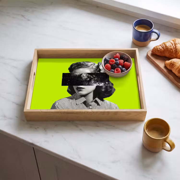 Dienblad - Vrouw - Sterrenhemel - Groen — 4