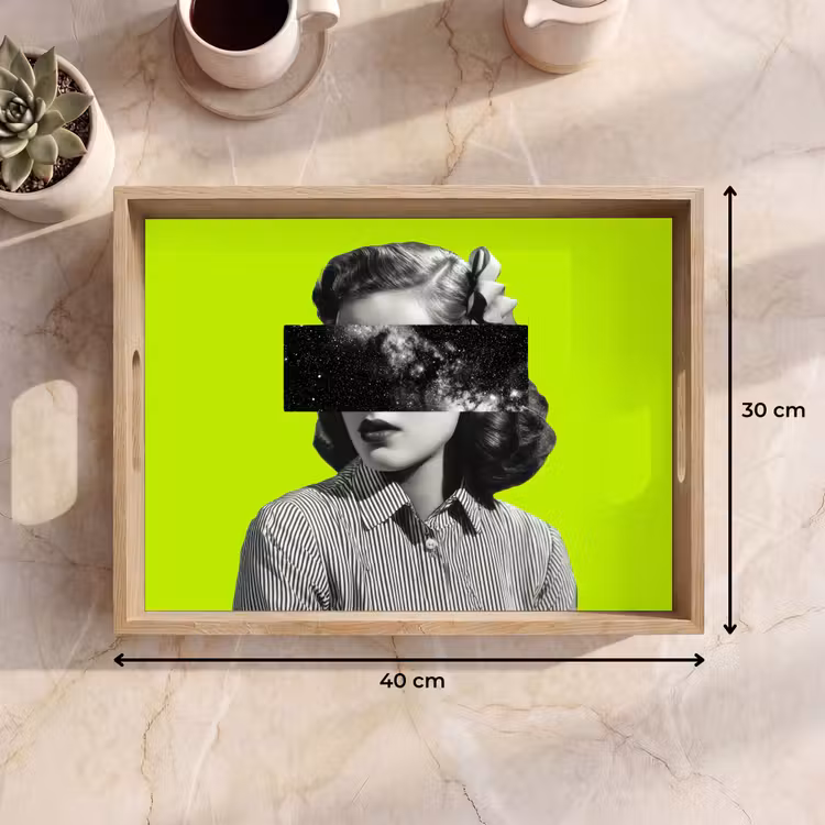Dienblad - Vrouw - Sterrenhemel - Groen — 9