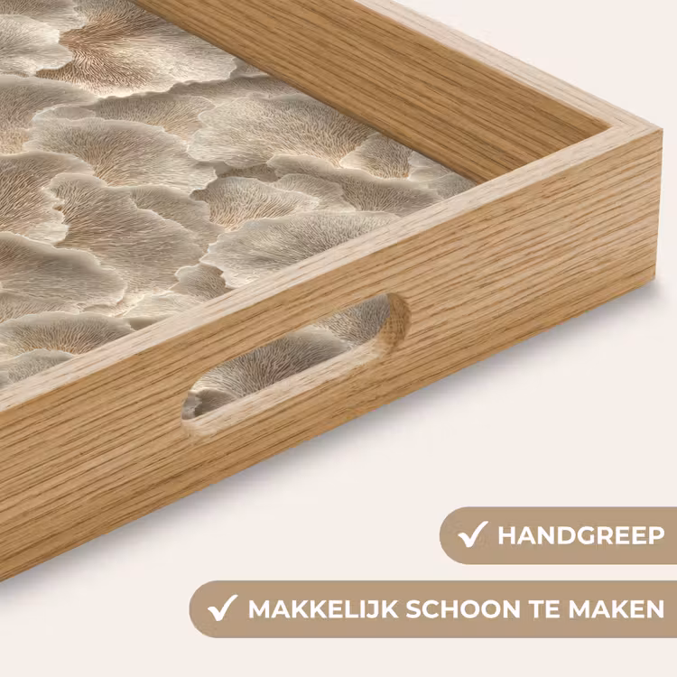 Dienblad - Waaierstructuren - Beige - Vezeltextuur — 5