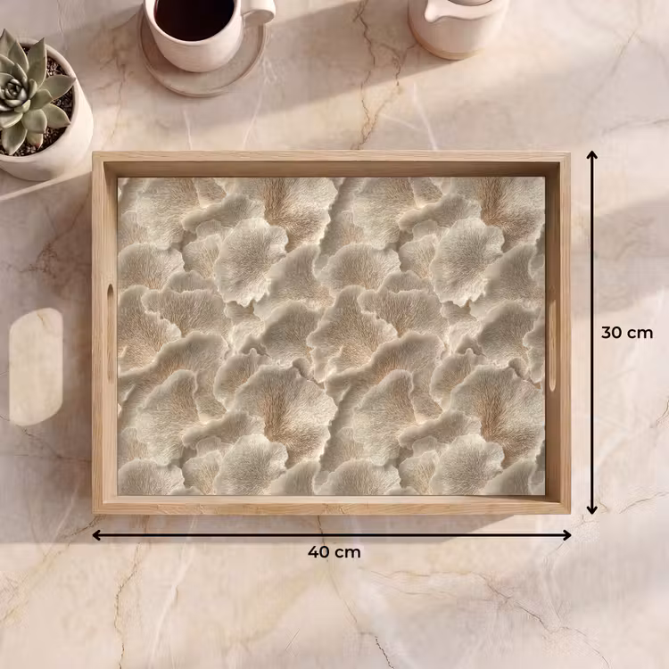 Dienblad - Waaierstructuren - Beige - Vezeltextuur — 9