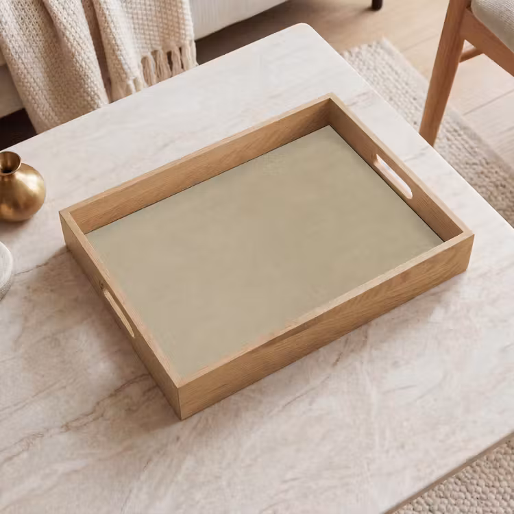 Dienblad - Zandkleur - Korrelige structuur - Beton — 2