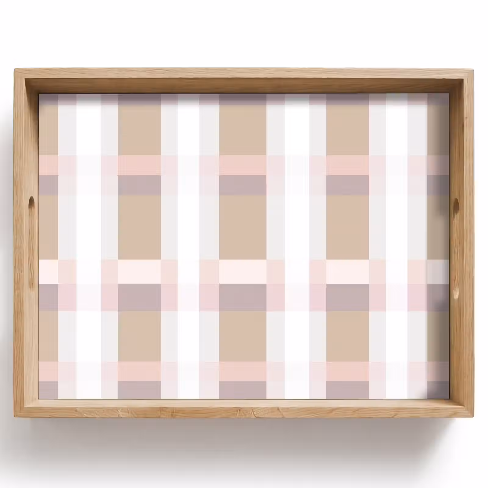 Dienblad - Ruitpatroon - Aardetinten - Minimalistisch — 1