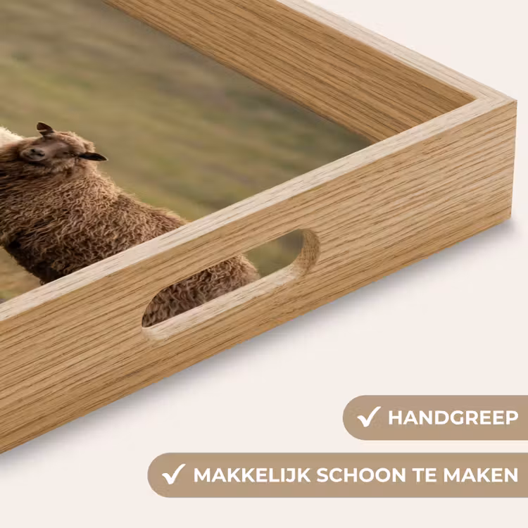 Dienblad - Schapen - Bruin - Wit - Grindpad — 5