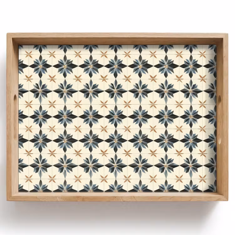 Dienblad - Sierlijk - Ornament - Blauw — 1