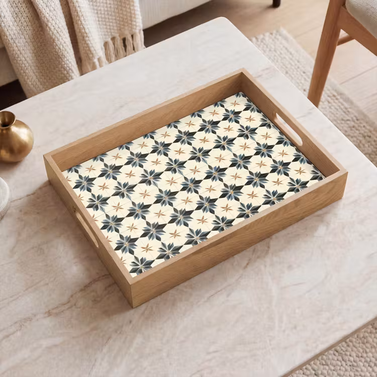 Dienblad - Sierlijk - Ornament - Blauw — 2