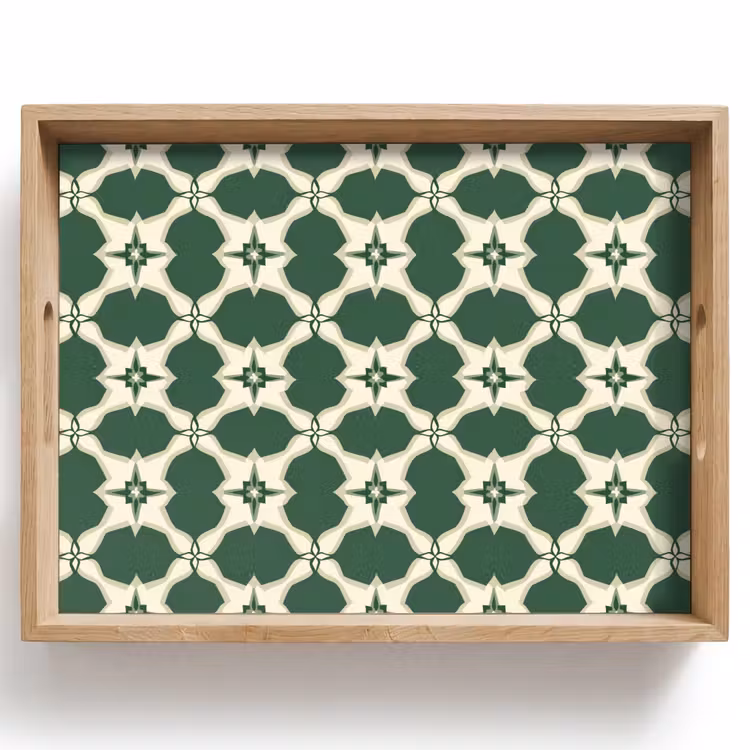 Dienblad - Tegel - Klassiek - Groen — 1