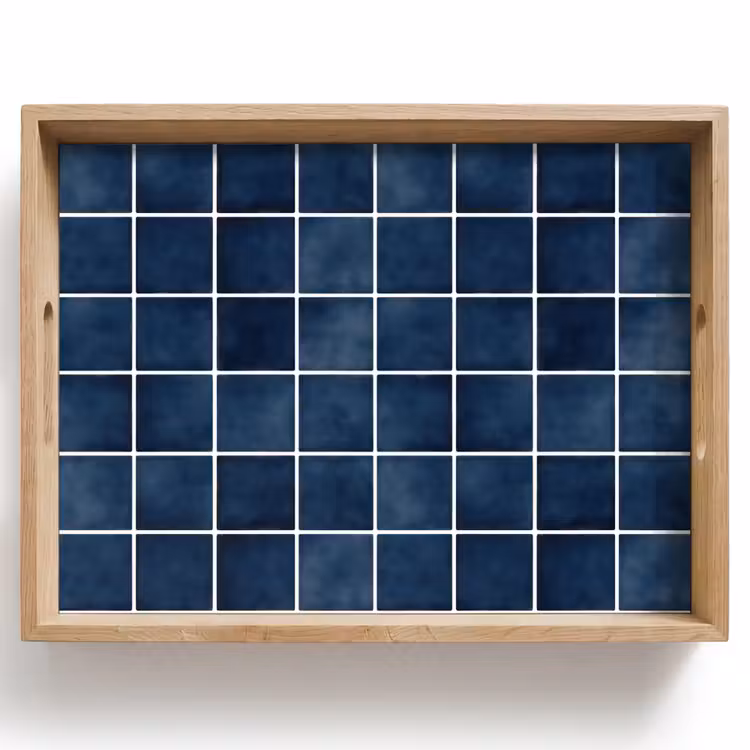 Dienblad - Tegel - Modern - Blauw — 1