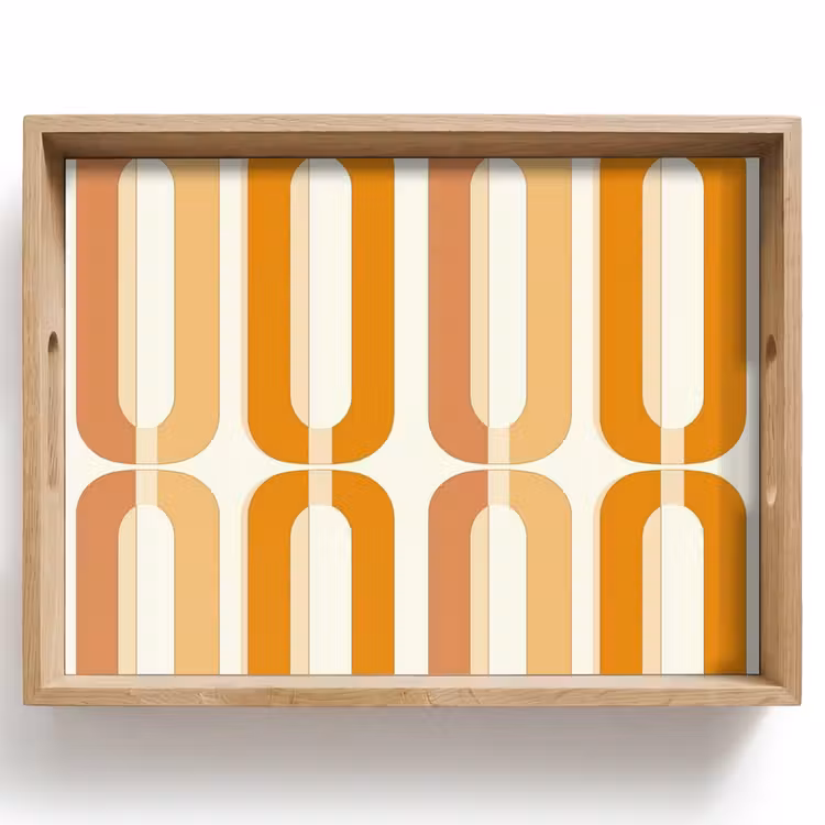 Dienblad - U-vorm - Retro - Oranje — 1
