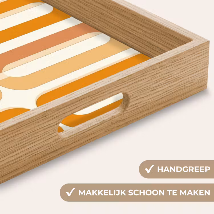 Dienblad - U-vorm - Retro - Oranje — 5