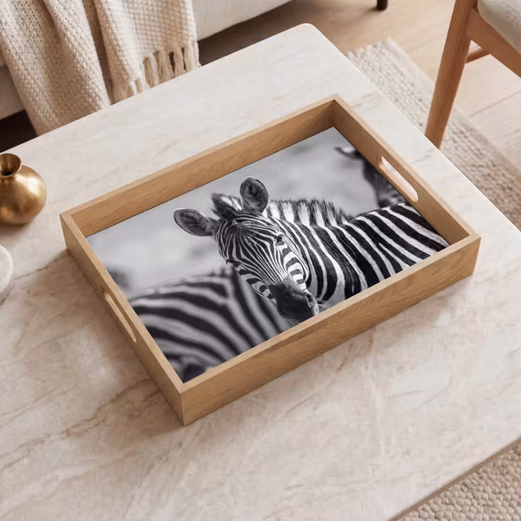 Dienblad - Zebra's - Zwart - Wit — 2