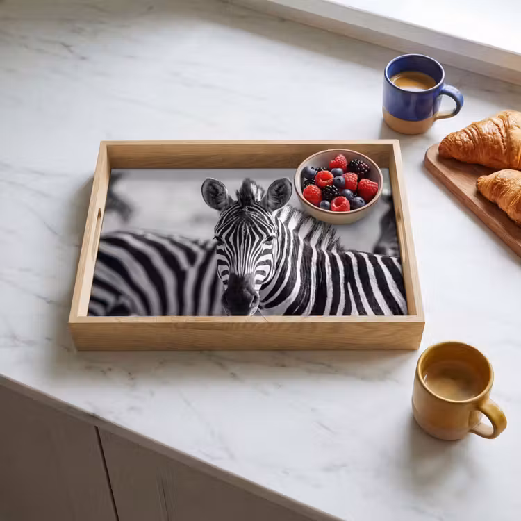 Dienblad - Zebra's - Zwart - Wit — 4