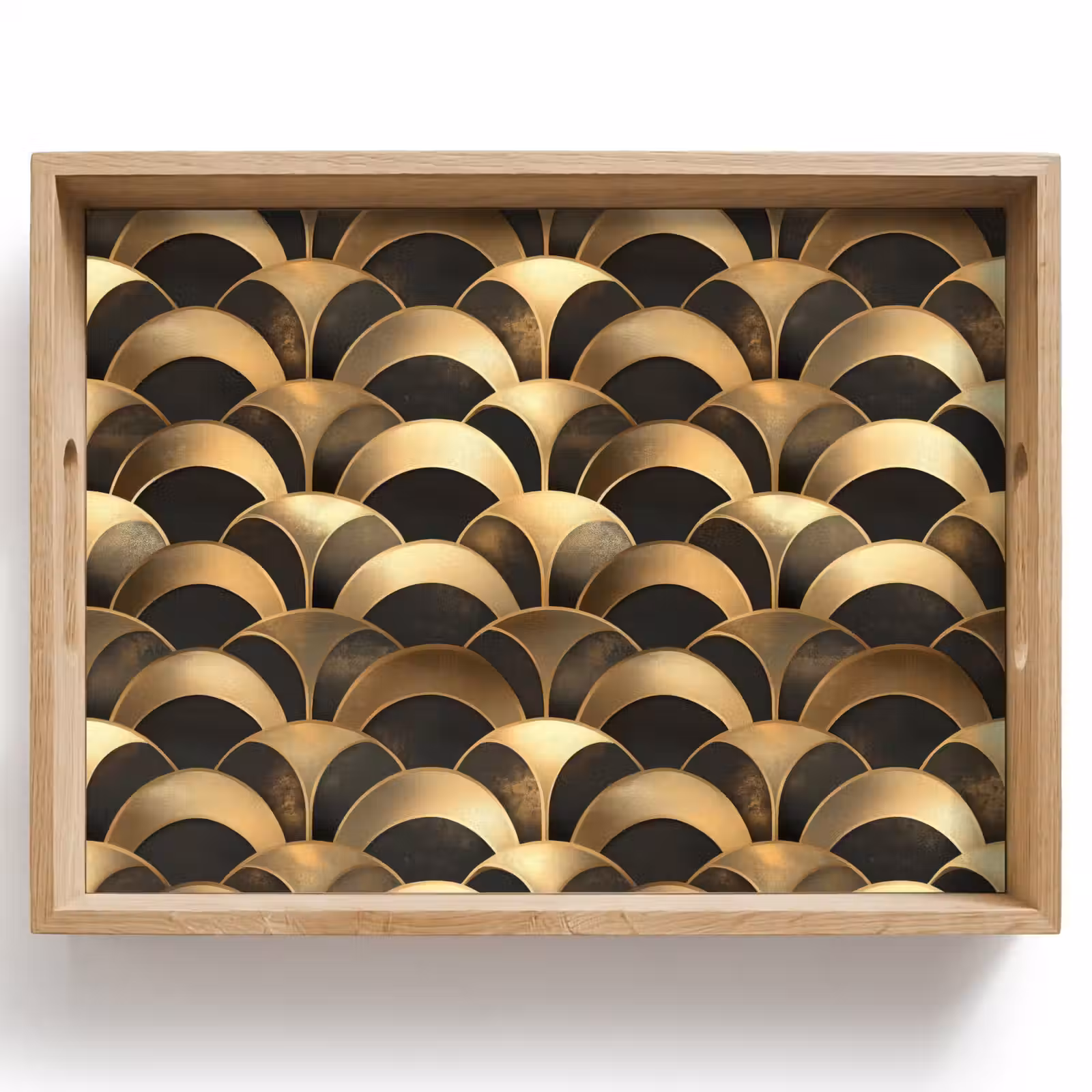 Dienblad - Schubben - Structuur - Goud — 1