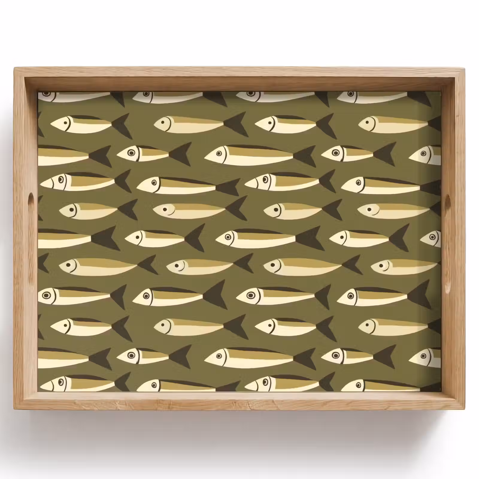 Dienblad - Vis - Patroon - Groen — 1