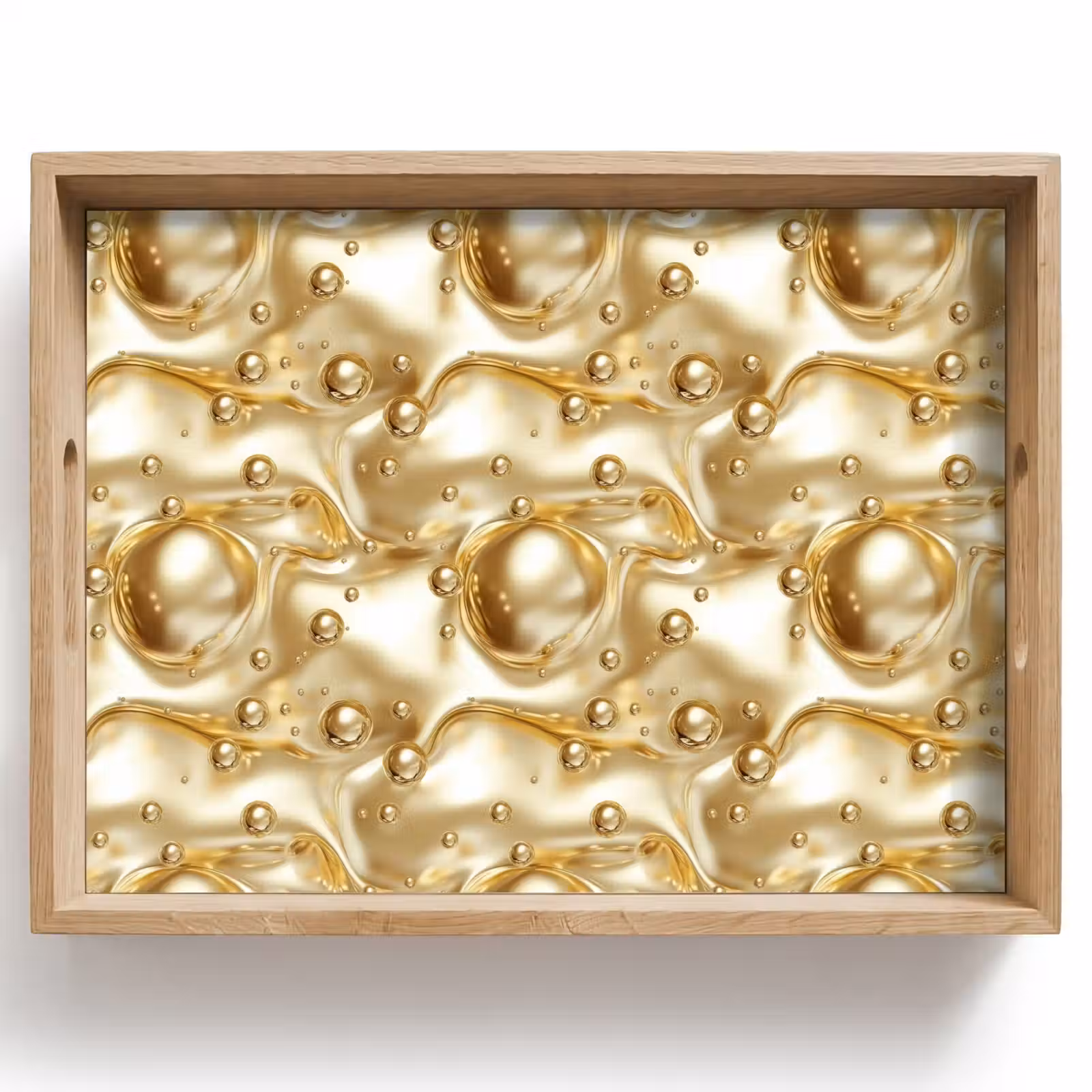 Dienblad - Vloeibaar - Druppels - Goud — 1