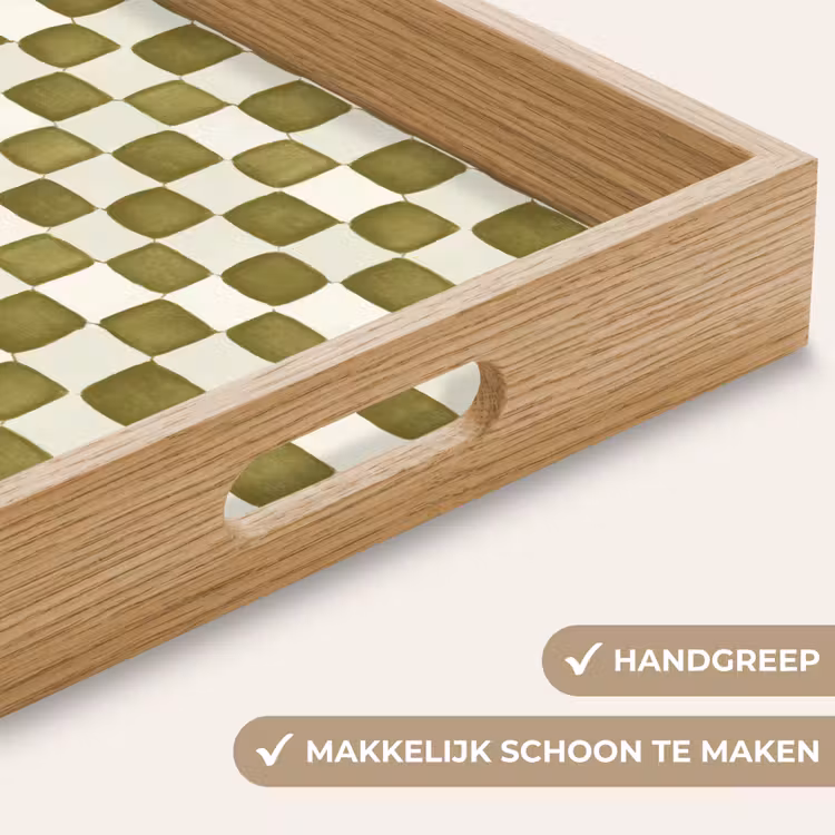 Dienblad - Schaak - Patroon - Groen — 5