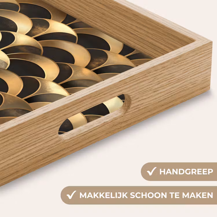 Dienblad - Schubben - Structuur - Goud — 5
