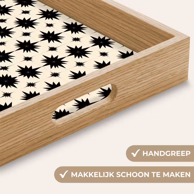 Dienblad - Stervormen - Geometrisch - Zwart — 5