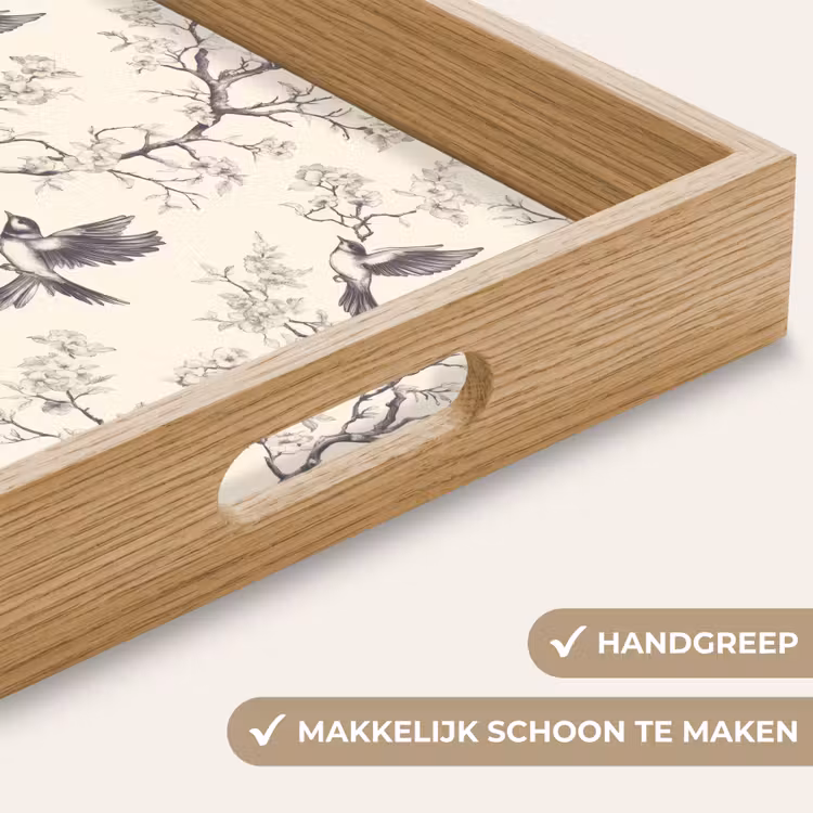 Dienblad - Takken - Vogels - Beige — 5