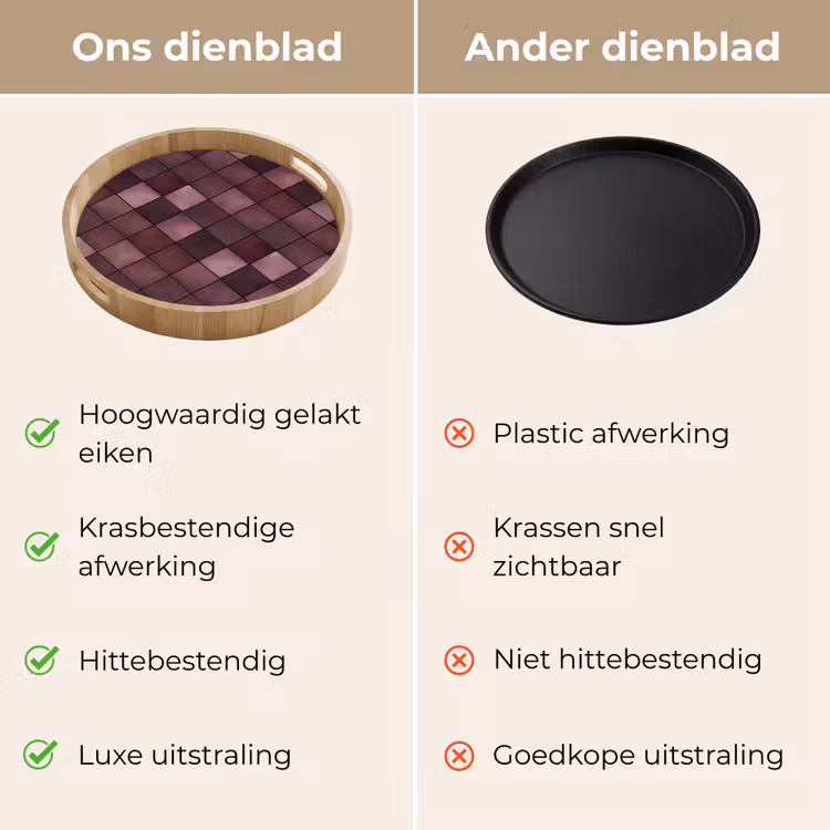 Gepersonaliseerd dienblad - Vierkant - Tegel - Patroon - Paars — 3
