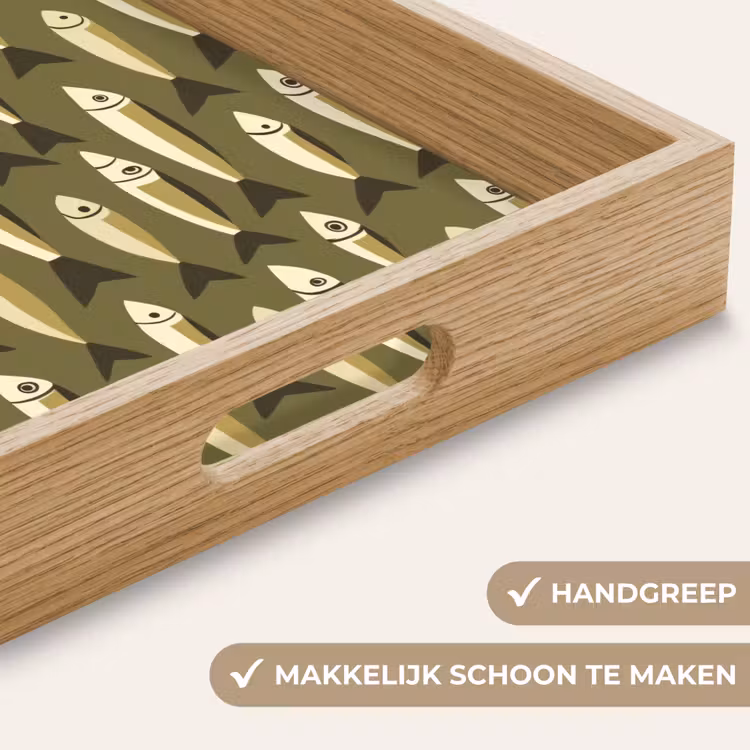Dienblad - Vis - Patroon - Groen — 5