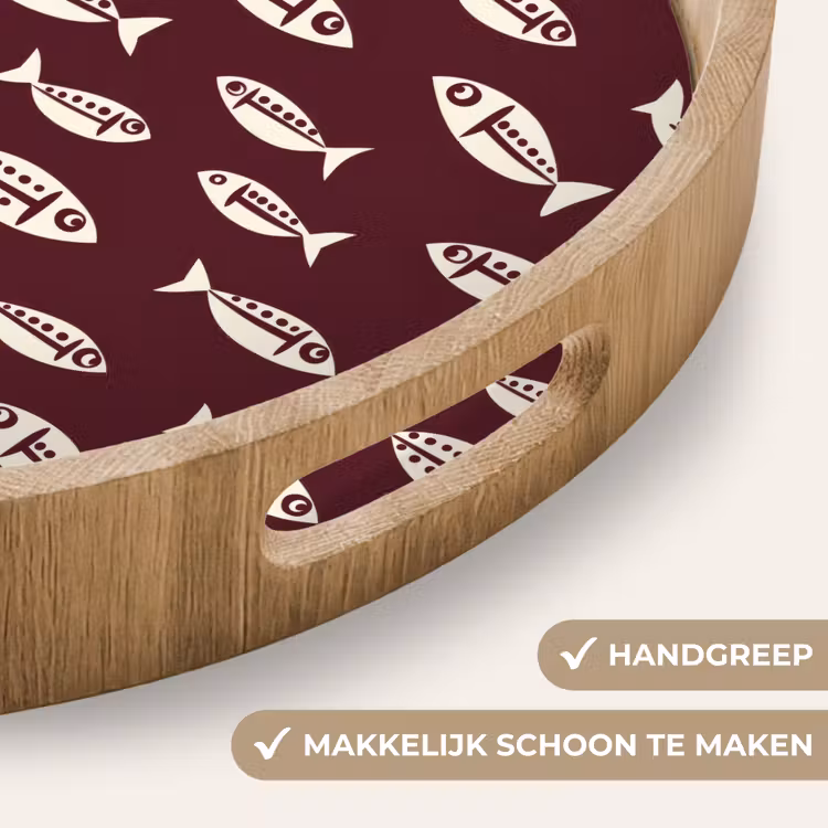 Gepersonaliseerd dienblad - Vissen - Grafisch - Patroon - Donker — 5