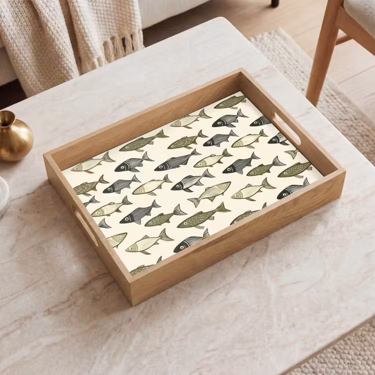 Dienblad - Vissen - Klassiek - Groen — 2