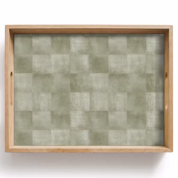 Dienblad - Vlakken - Rustiek - Groen — 1