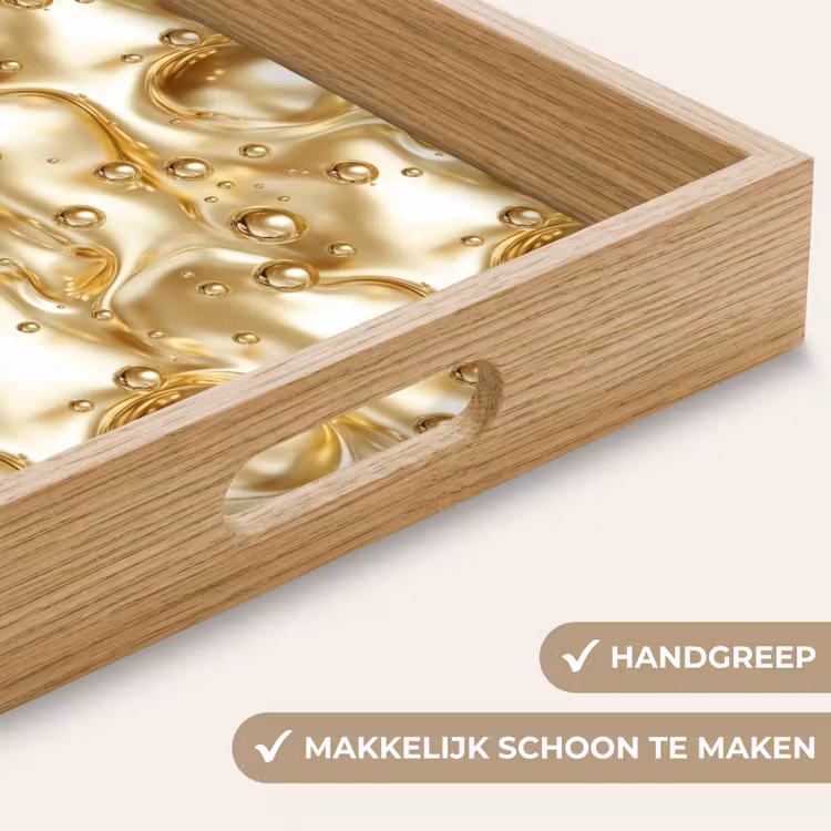 Dienblad - Vloeibaar - Druppels - Goud — 5