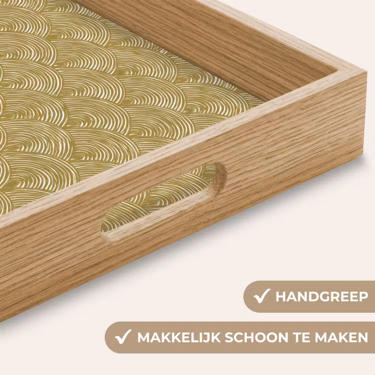 Dienblad - Waaier - Geometrisch - Groen — 5