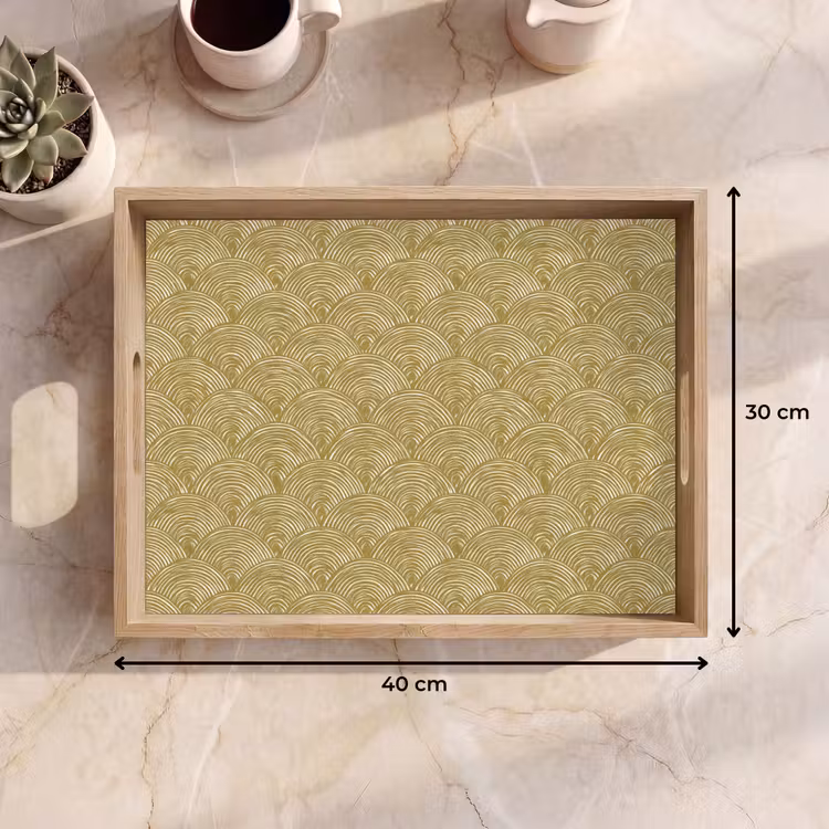 Dienblad - Waaier - Geometrisch - Groen — 9