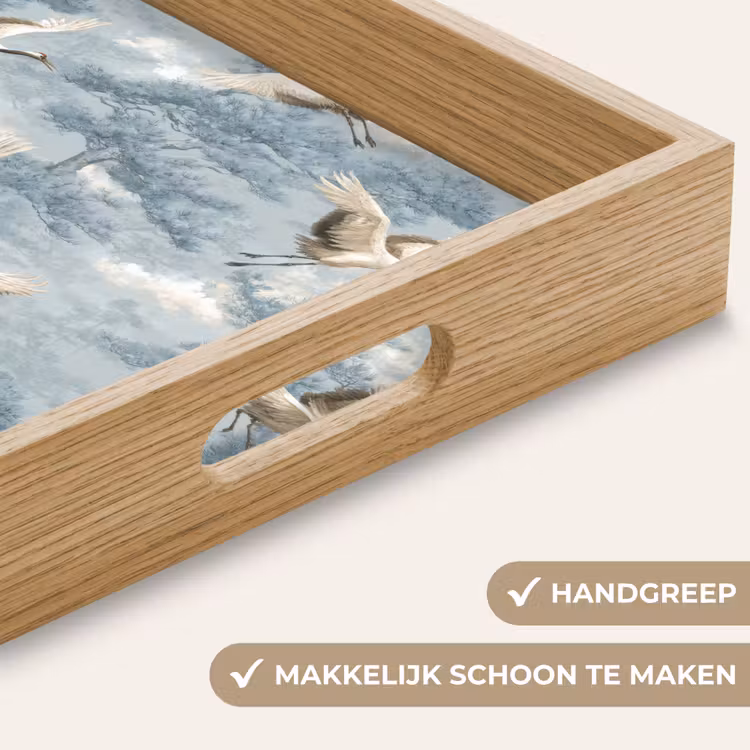 Dienblad - Wolken - Kraanvogels - Blauw — 5
