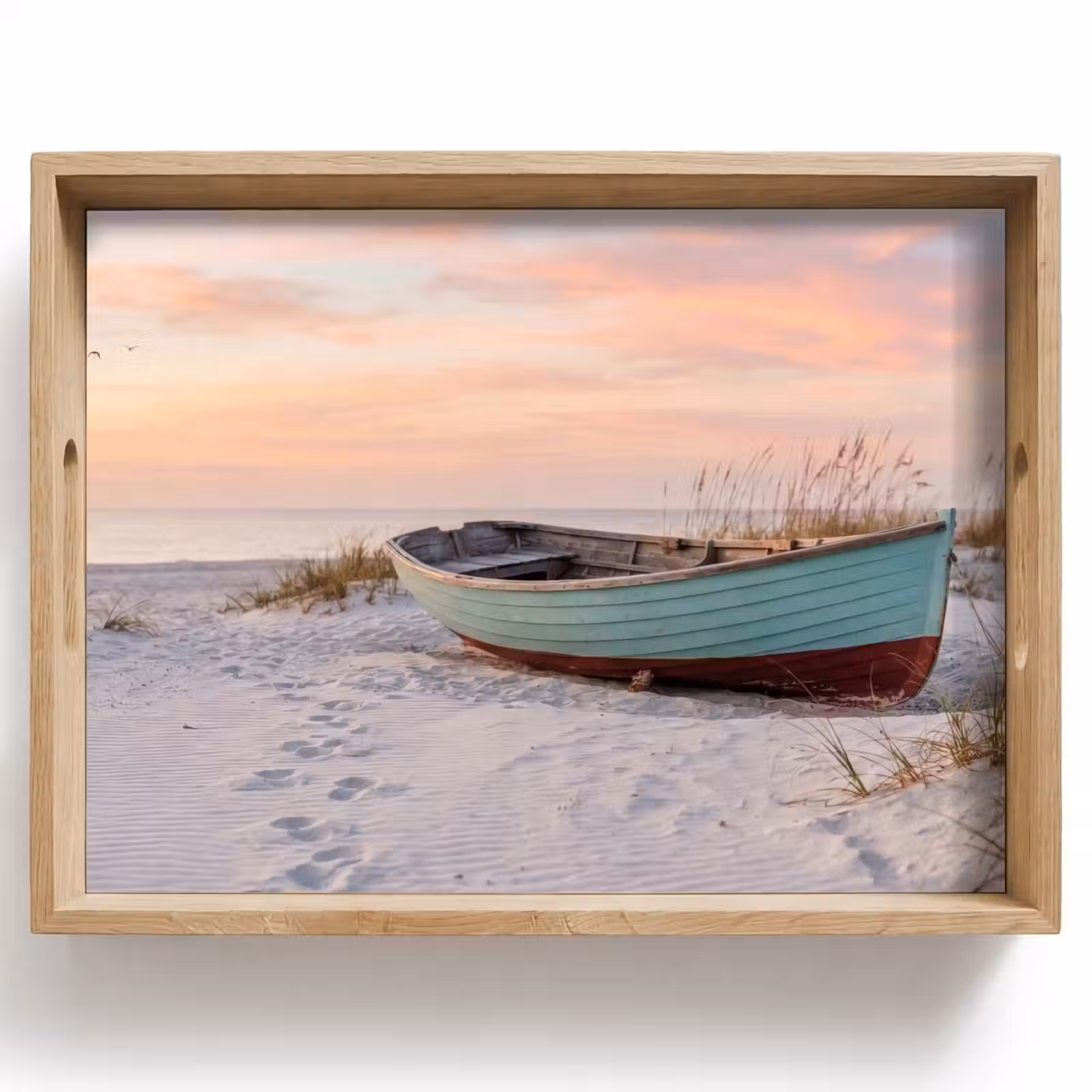 Dienblad - Rustiek - Roeiboot - Zandstrand — 1