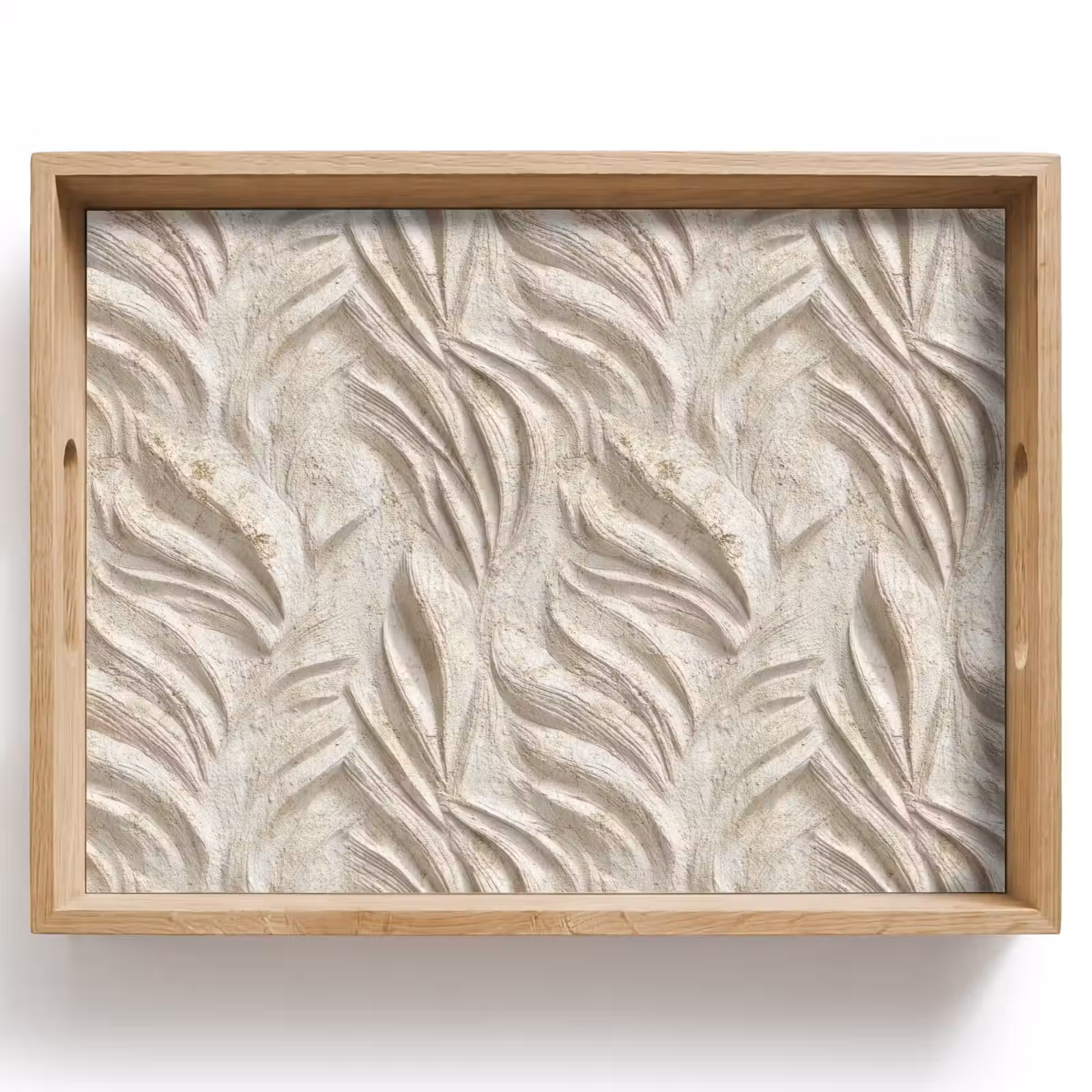 Dienblad - Textuur - Reliëf - Beige — 1