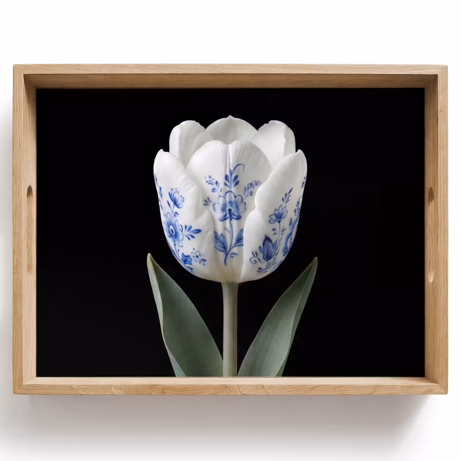 Dienblad - Tulp - Patroon - Blauw — 1