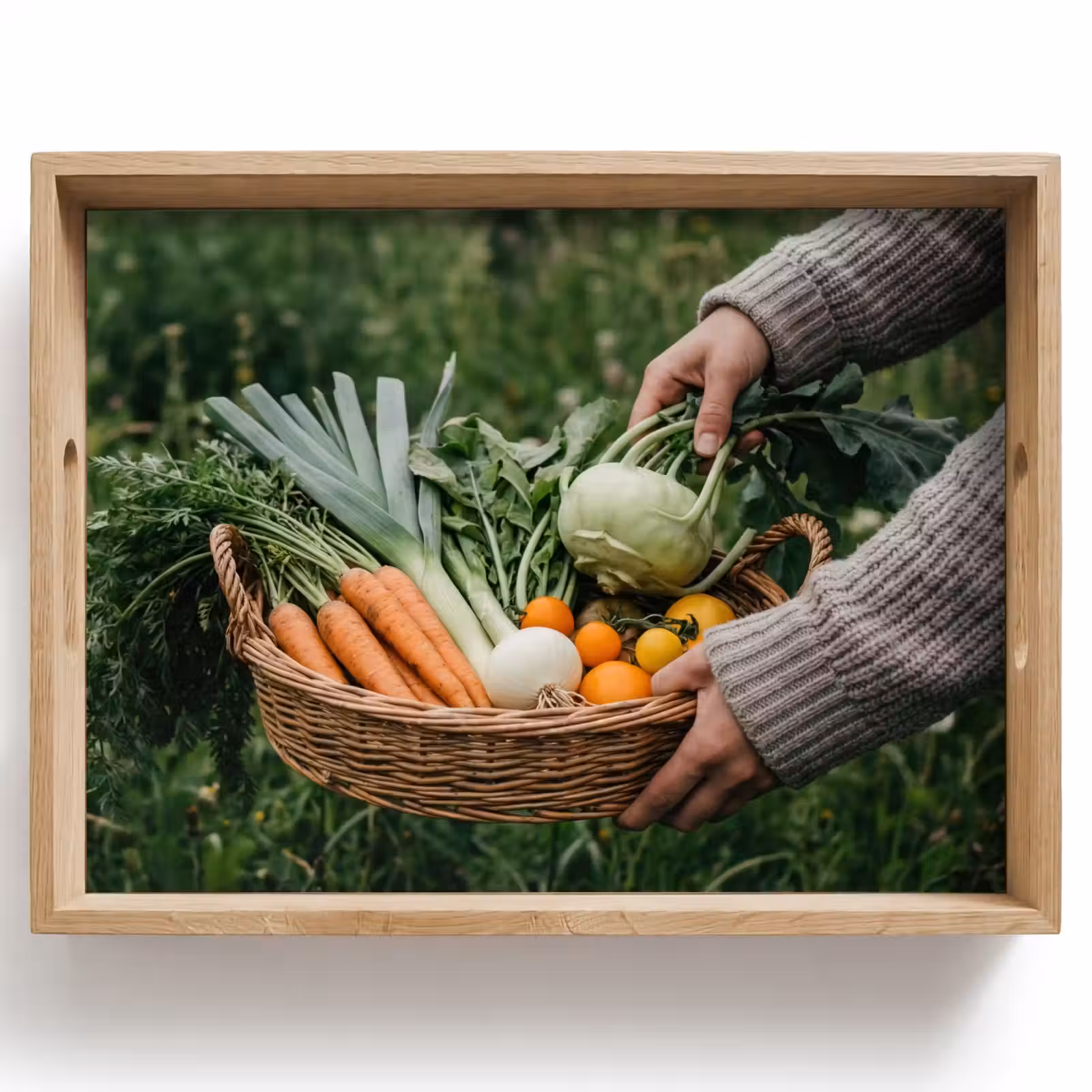 Dienblad - Veld - Groenten - Biologisch - Oogst — 1