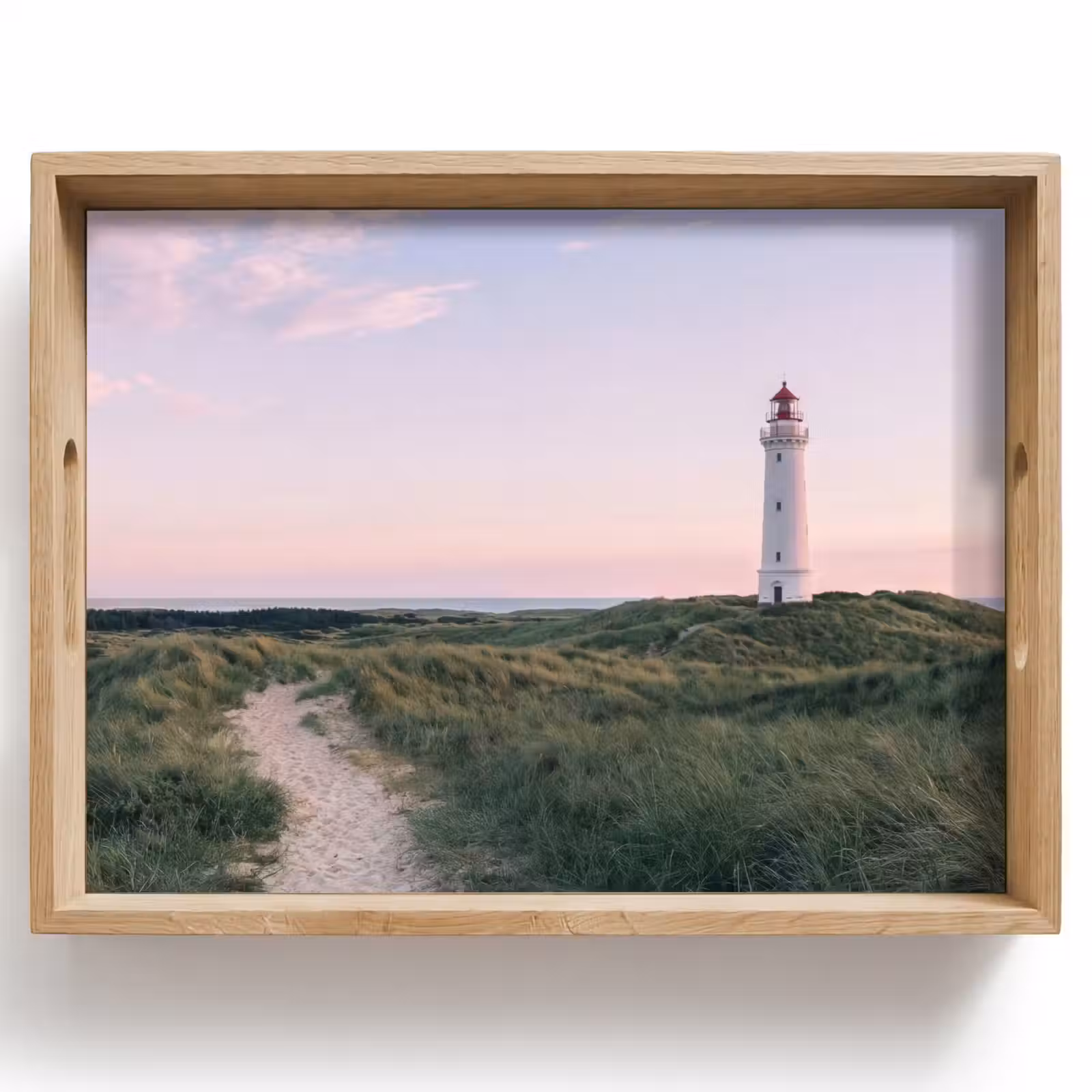 Dienblad - Vuurtoren - Duinlandschap - Zee — 1