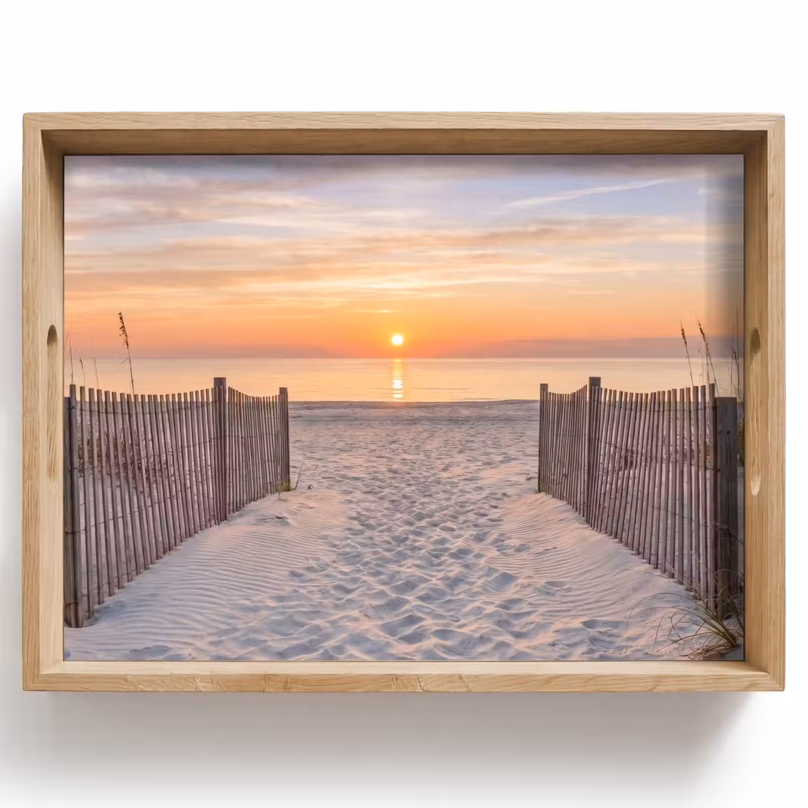 Dienblad - Zonsondergang - Strand - Zand — 1