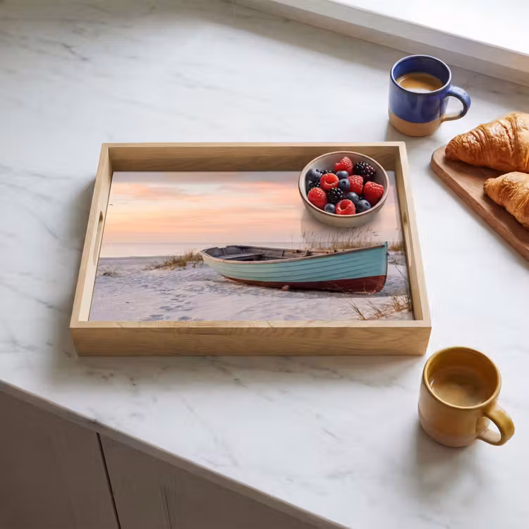 Dienblad - Rustiek - Roeiboot - Zandstrand — 4