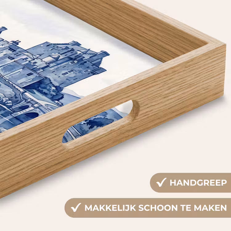 Dienblad - Schots - Kasteel - Blauw - Aquarel — 5