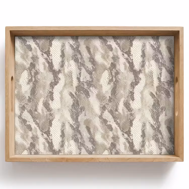 Dienblad - Slang - Patroon - Taupe — 1