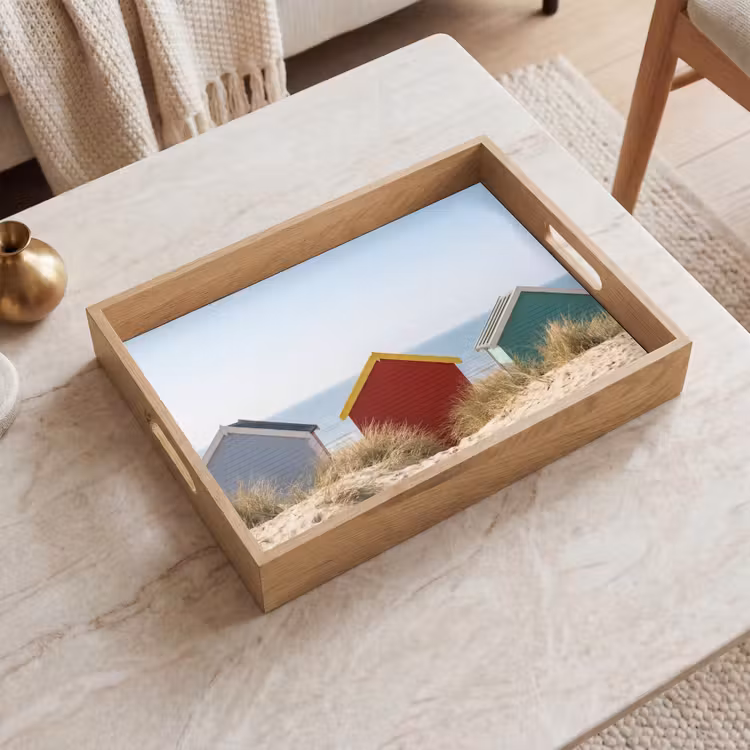 Dienblad - Strand - Huisjes - Kleurrijk - Duinen — 2