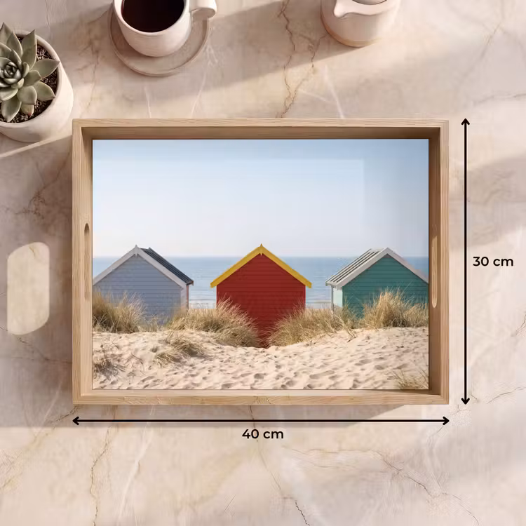 Dienblad - Strand - Huisjes - Kleurrijk - Duinen — 9