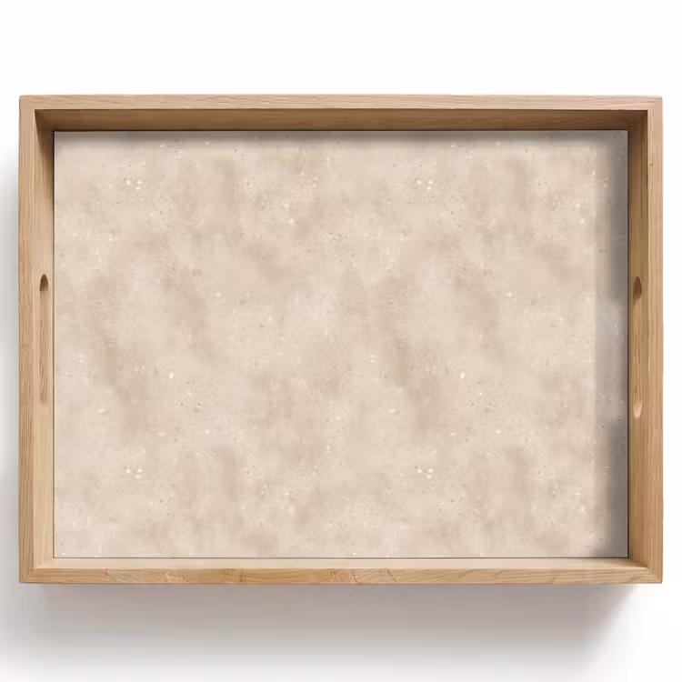 Dienblad - Structuur - Spikkels - Beige — 1