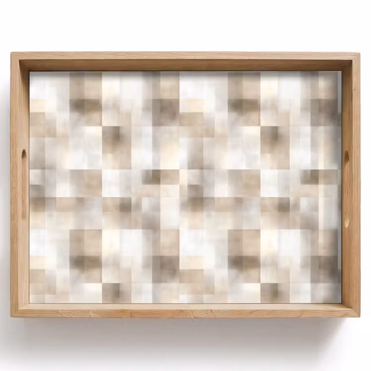 Dienblad - Textuur - Linnen - Beige — 1