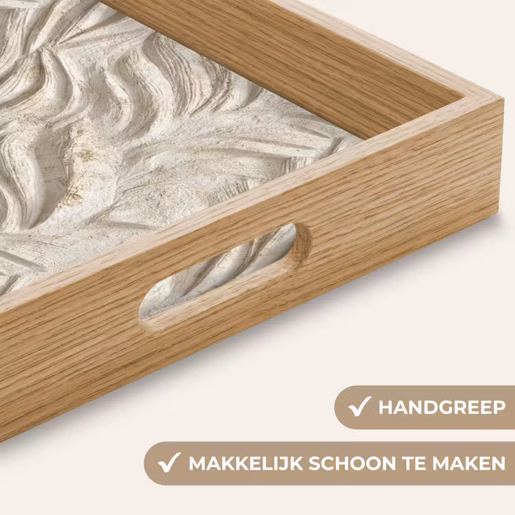 Dienblad - Textuur - Reliëf - Beige — 5
