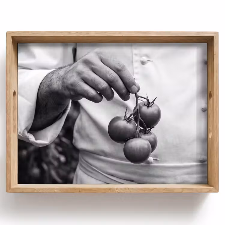 Dienblad - Tomaten - Chef - Zwart - Wit — 1