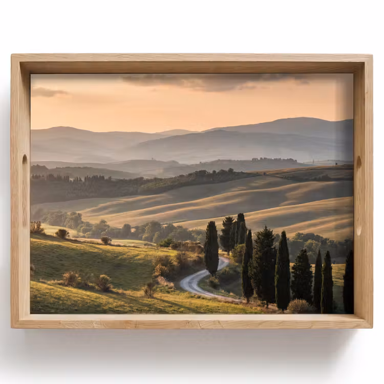 Dienblad - Toscaans - Landschap - Heuvels — 1